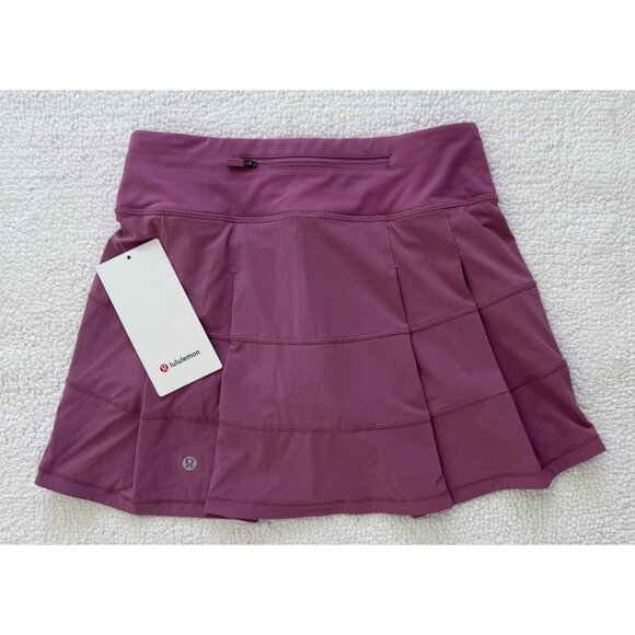 Lululemon Skirt New Size 2 Long Pace Rival Mid-Rise Athletic Skort Velvet Dust - Picture 3 of 15